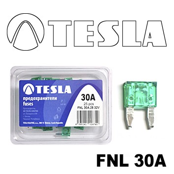 Плоские предохранители MINI с индикатором LED FNL  30A Tesla арт. FNL0.030.010