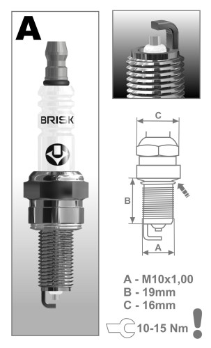 Свеча зажигания AR14YS Brisk арт. 1519