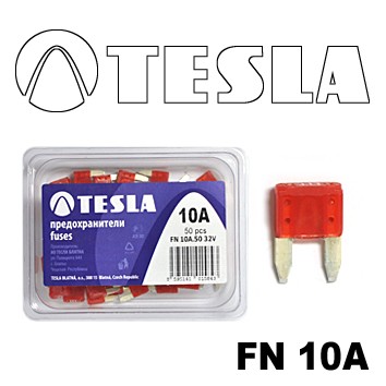 Плоские предохранители MINI FN  10A Tesla арт. FN00.010.100