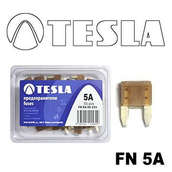 Плоские предохранители MINI FN  5A Tesla арт. FN00.005.100