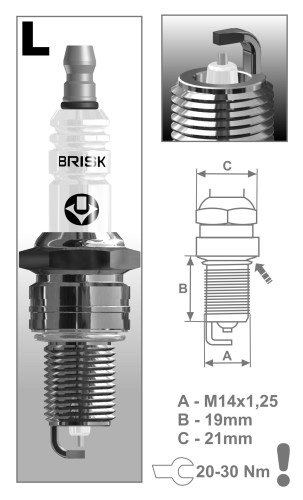 Свеча зажигания LR15YS Brisk арт. 1332