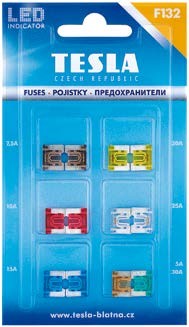 Glow Low Profile MINI плоские предохранители арт. 12шт - блистер Tesla арт. F132.000.000