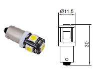 12V Автомобильная лампа LED T4W Tesla арт. B94101