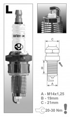 Свеча зажигания LOR15YS Brisk арт. 1303