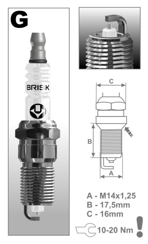 Свеча зажигания GR15YS-9 Brisk арт. 1577