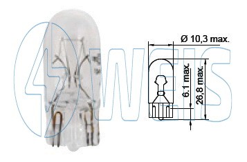 24V Автомобильная лампа W3W Tesla арт. B63102