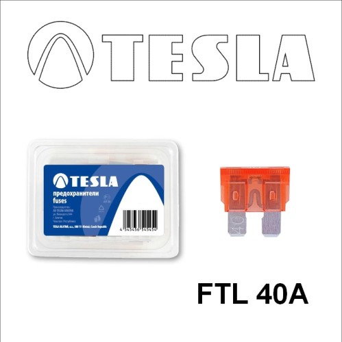 Плоский предохранитель ATO с индикатором LED FTL  40A Tesla арт. FTL0.040.010