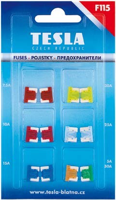 Low Profile MINI плоские предохранители арт. 12шт - блистер Tesla арт. F115.000.000