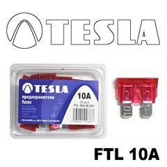 Плоский предохранитель ATO с индикатором LED FTL  10A Tesla арт. FTL0.010.010