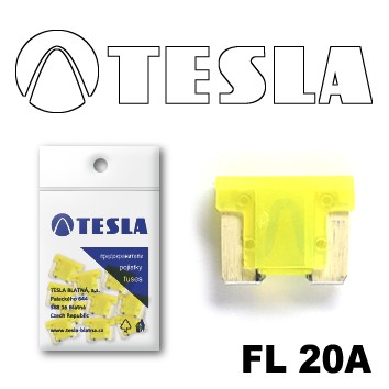 Плоские предохранители Low Profile MINI FL  20A Tesla арт. FL00.020.010