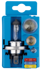 12V Набор ремонтный,  лампочки арт. H4+3шт, предохранители арт. 3шт Tesla арт. BS0401