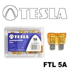 Плоский предохранитель ATO с индикатором LED FTL  5A Tesla арт. FTL0.005.010