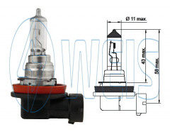 12V Галогенная лампа H16 Tesla арт. B11601