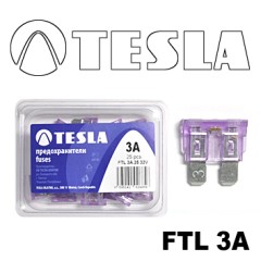 Плоский предохранитель ATO с индикатором LED FTL  3A Tesla арт. FTL0.003.010