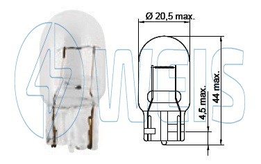 12V Автомобильная лампа W21W Tesla арт. B62201
