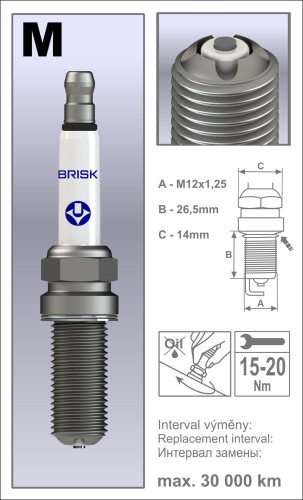 Свеча зажигания MOR14LGS Brisk арт. 3167