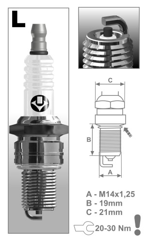 Свеча зажигания LR14C Brisk арт. 1485