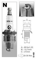 Свеча зажигания N17 Brisk арт. 1316