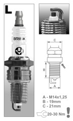Свеча зажигания L15Y Brisk арт. 1312