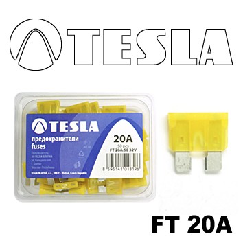 Плоский предохранитель ATO FT  20A Tesla арт. FT00.020.100