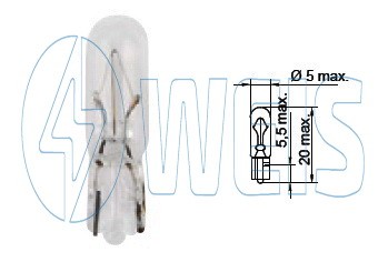 12V Автомобильная лампа W2,3W Tesla арт. B62101