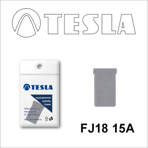 Предохранитель картриджного типа FJ18  15A Tesla арт. FJ18.015.005
