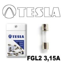 Стеклянный предохранитель FGL2 3,15A Tesla арт. FGL2.315.010