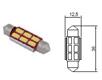 12V Автомобильная лампа LED C5W Tesla арт. B95301