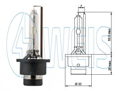 Ксеноновая лампа D4S Tesla арт. B24004