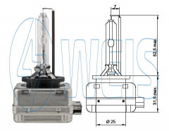 Ксеноновая лампа D3S арт. B23014