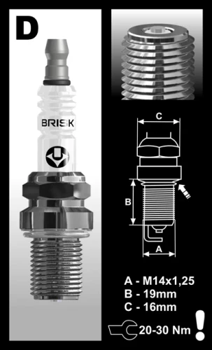 Свеча зажигания DR08GS Brisk