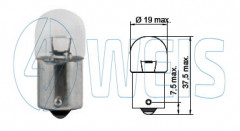 12V Автомобильная лампа R10W Tesla арт. B56101
