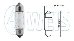 24V Автомобильная лампа C5W Tesla арт. B85302