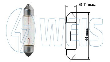 24V Автомобильная лампа 10W Tesla арт. B86202
