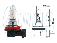 12V Галогенная лампа H9 Tesla арт. B10901