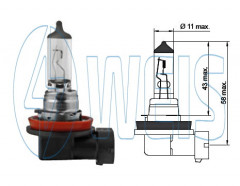 12V Галогенная лампа H8 Tesla арт. B10801