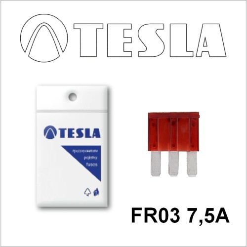 Плоские предохранители MICRO3 FR03 7,5A Tesla арт. FR03.075.010