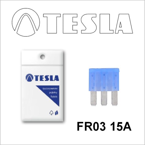 Плоские предохранители MICRO3 FR03 15A Tesla арт. FR03.015.010